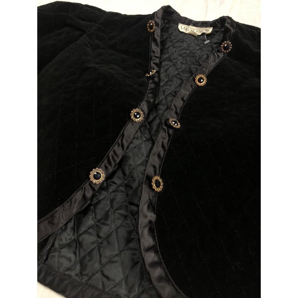 Larose Ensole Preteen Blazer Cardigan Top Short Black Elegant Size 10 Soft - Picture 3 of 7